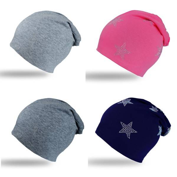 Sonia Originelli Beanie Kind "Mini Sterne" Kindermütze Strasssteine Discount Store für neue Produkte