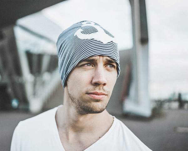 Sonia Originelli Beanie Mütze "Anker Maritim" Streifen Jersey Unisex Nur noch ein Tag übrig