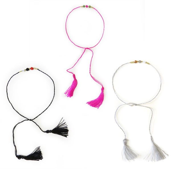 Sonia Originelli Armschmuck Armband "Perlen und Quasten" Bunt Nickelfrei Saisonale Angebote