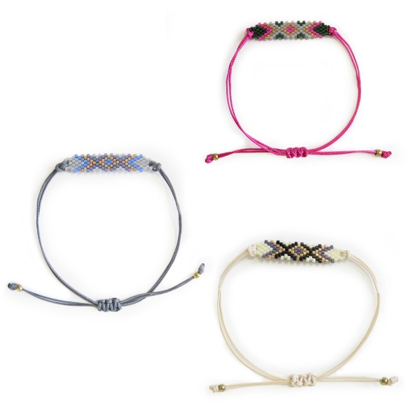 Sonia Originelli Armschmuck Armband "Perlen" Bunt Muster Nickelfrei Räumungsverkauf
