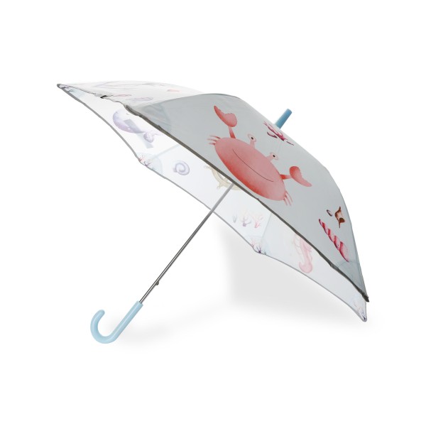 Sonia Originelli Kinder Regenschirm reflektierend Sicherheitsschirm maritim Fische Krabbe Leuchtturm Discount Store für neue Produkte