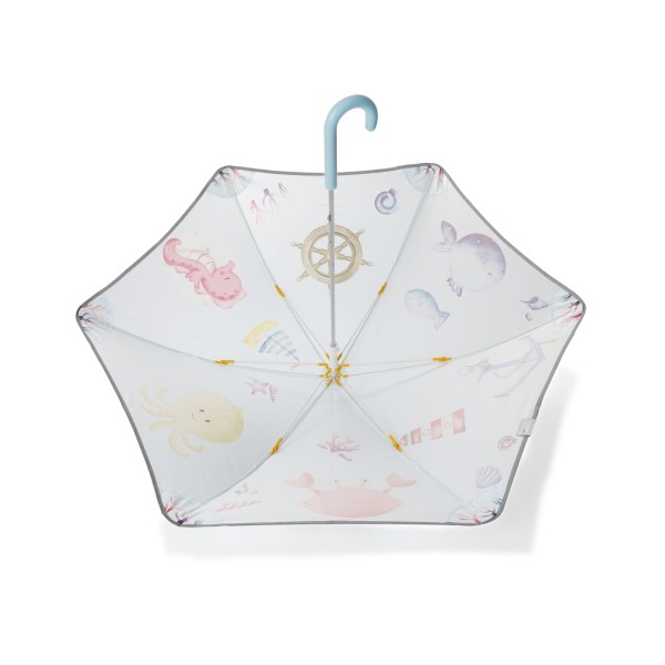 Sonia Originelli Kinder Regenschirm reflektierend Sicherheitsschirm maritim Fische Krabbe Leuchtturm Discount Store für neue Produkte