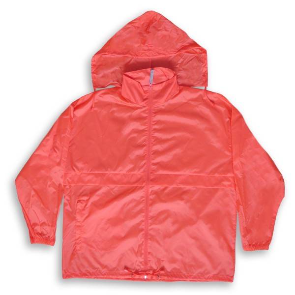 Sonia Originelli Regenjacke unisex "coralle" in Bauchtasche Reißverschluss Kapuze Kostenloser Versand international