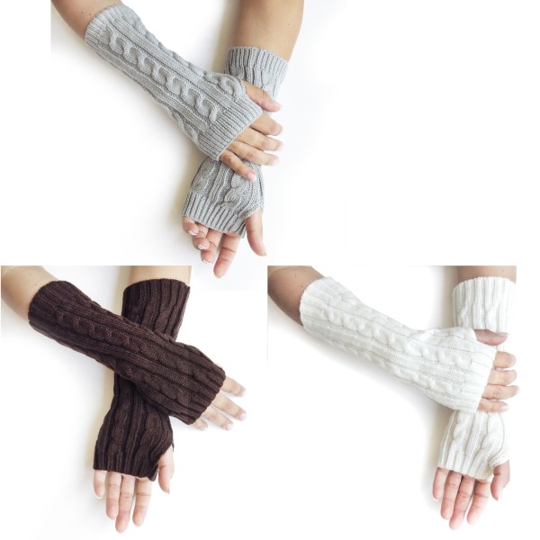 Sonia Originelli Armstulpe Handschuhe Strick Uni Gemütlich Lang Günstiger Verkauf