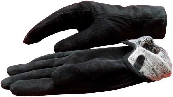 Sonia Originelli Damenhandschuhe Leder Schmal Winter Finger Gefüttert Kostenloser Versand