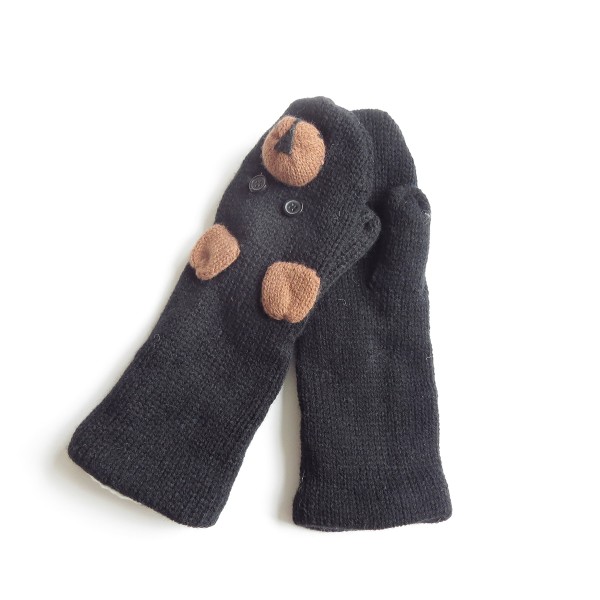 Sonia Originelli Fausthandschuhe Eule Giraffe Bär Tiere Fäustel Fleece Strick Fabrikpreis
