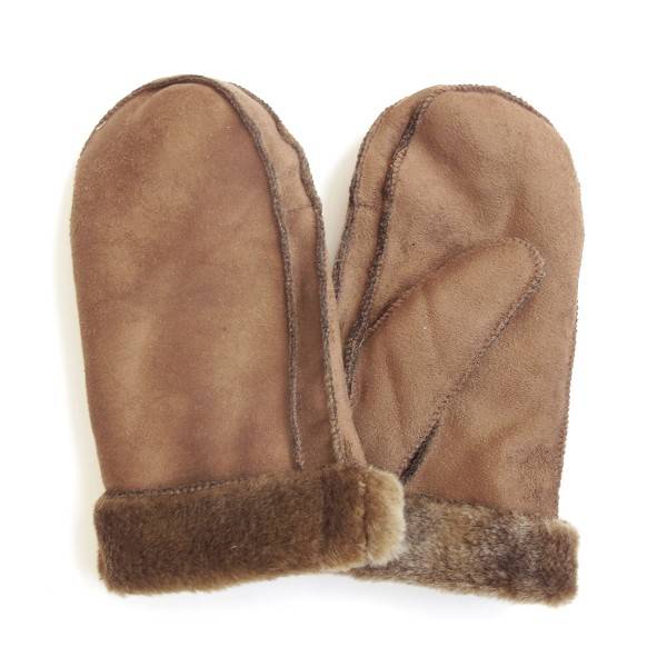 Sonia Originelli Fausthandschuhe Faux-Leder Velouroptik Kunstfell Samt Velvet kuschelig Sonderangebot