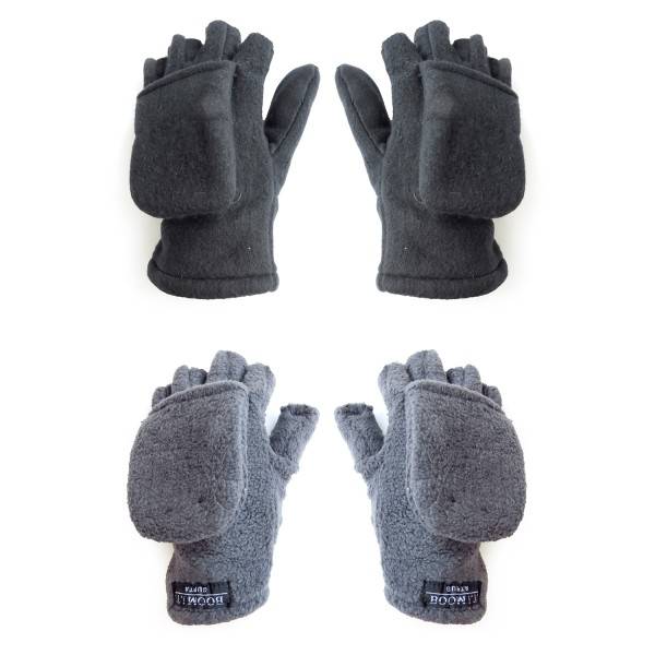 Sonia Originelli Fleecehandschuhe Finger Halbfinger Faustumschlag Winter Flash Sale