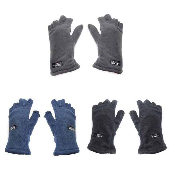 Sonia Originelli Fleecehandschuhe Gefüttert Schlicht Halbfinger Winter Unisex Begrenztes Angebot