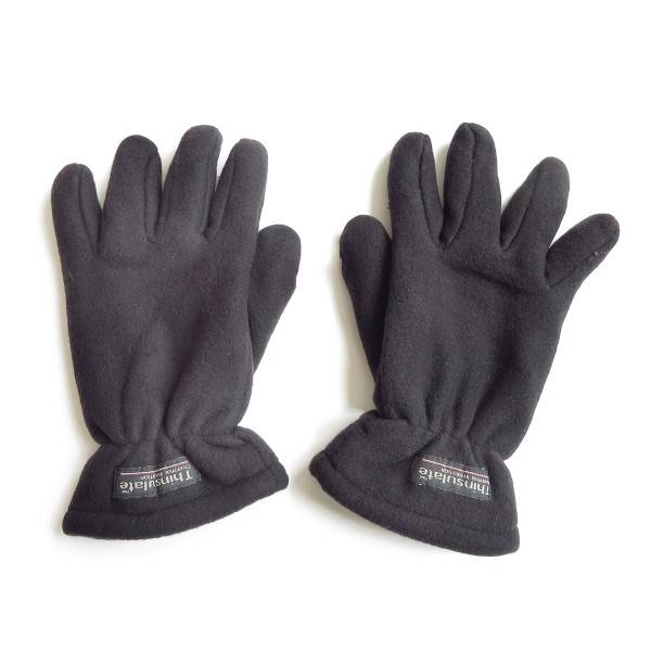 Sonia Originelli Handschuhe Winter Finger Fleece Schwarz Klettverschluss Saisonschlussverkauf