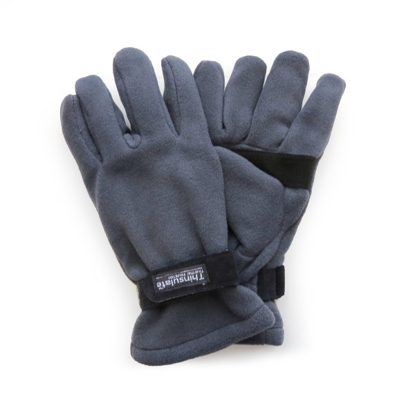 Sonia Originelli Handschuhe Winter Finger Fleece Schwarz Klettverschluss Black Friday