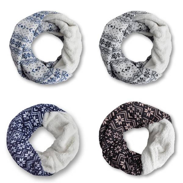 Sonia Originelli Loop "Flower" Schal Kuschelfell Polyester Winter Top Angebot