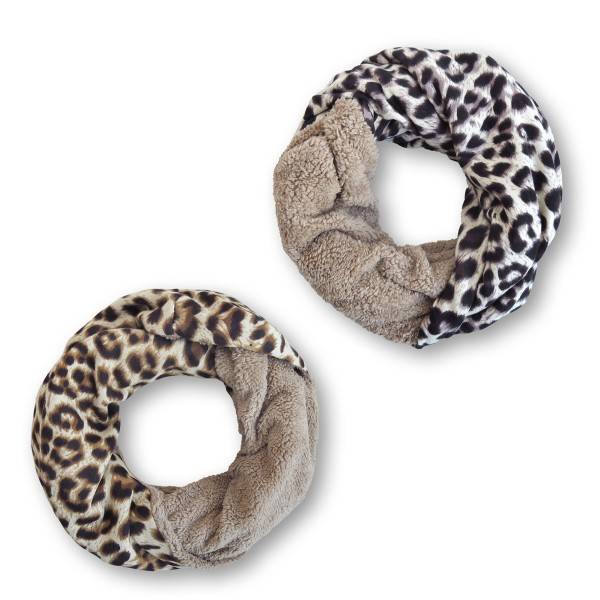 Sonia Originelli Loop "Leo" Schal Kuschelfell Polyester Winter Neueste Mode