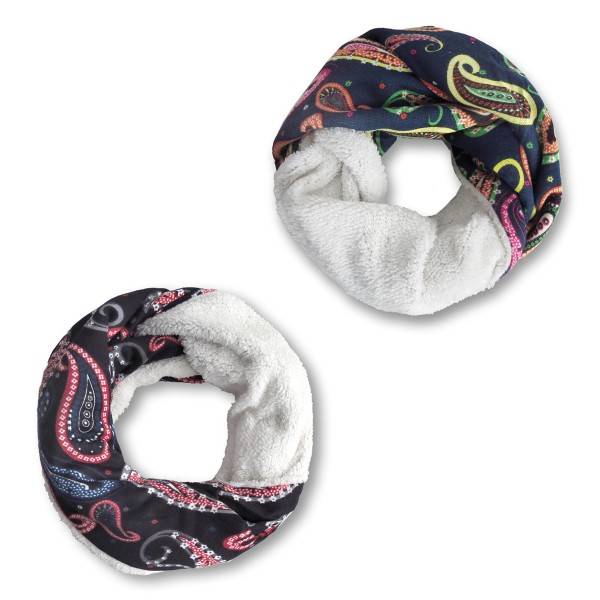 Sonia Originelli Loop "Paisley" Schal Kuschelfell Polyester Winter Zeitlich begrenztes Angebot