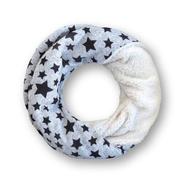Sonia Originelli Loop "Stern" Schal Kuschelfell Polyester Winter Blitzangebot