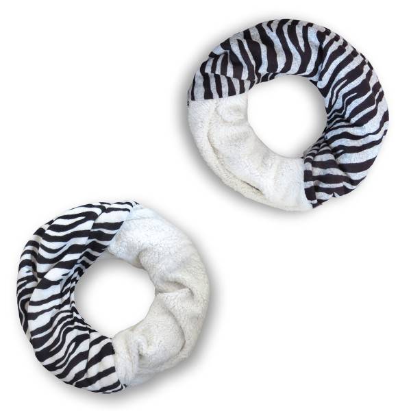 Sonia Originelli Loop "Zebra" Schal Kuschelfell Polyester Winter Große Rabatte