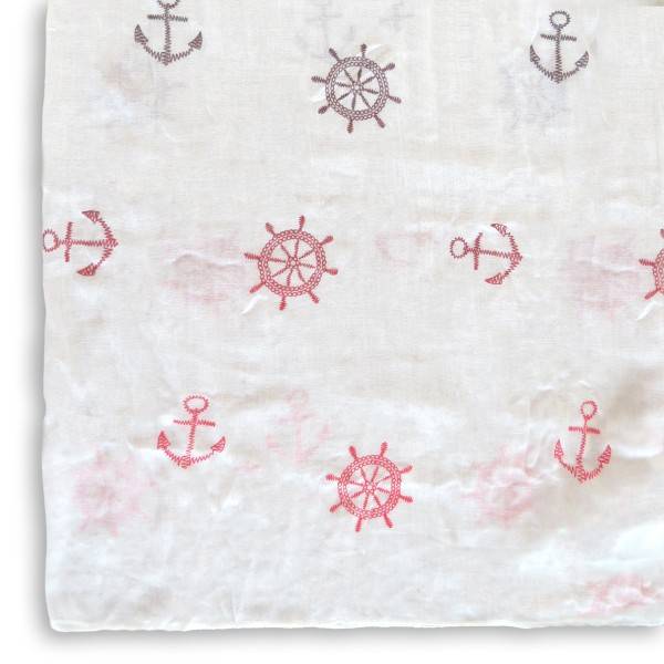 Sonia Originelli Loop Schal "Maritim Steuerrad Anker" Reliefdruck Sommer Saisonale Angebote
