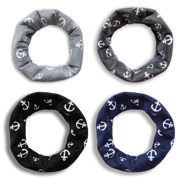 Sonia Originelli Loop Schal "Mini Anker" Maritim Allover Print Sommer Mundschutz Atemschutz Kauf eins, bekomm eins gratis