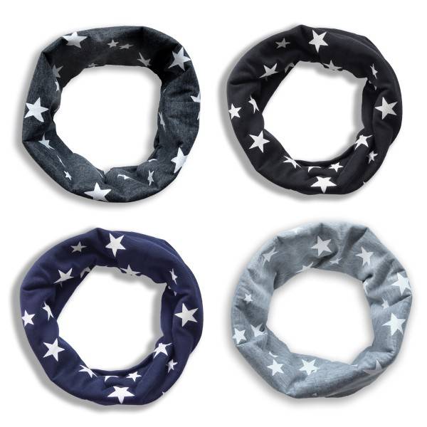 Sonia Originelli Loop Schal "Mini Sterne" Allover Print Sommer Mundschutz Atemschutz Tägliche Deals