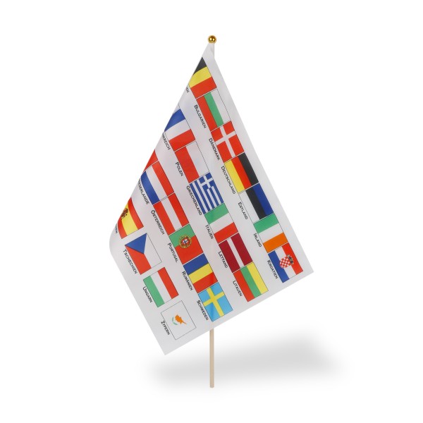 Sonia Originelli 10er Set Fahne Flagge Winkfahne "Europa 27 Länder" Handfahne EM WM Super Rabatt