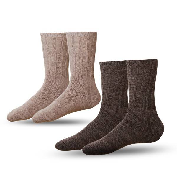 Sonia Originelli 2 Paar Alpakasocken "Dünn" Umschlag Alpakawolle Unisex Winter Limitierter Zeitrabatt