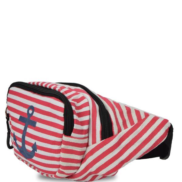 Sonia Originelli Bauchtasche "Anker" maritim gestreift Gürteltasche Freizeit Großer Ausverkauf