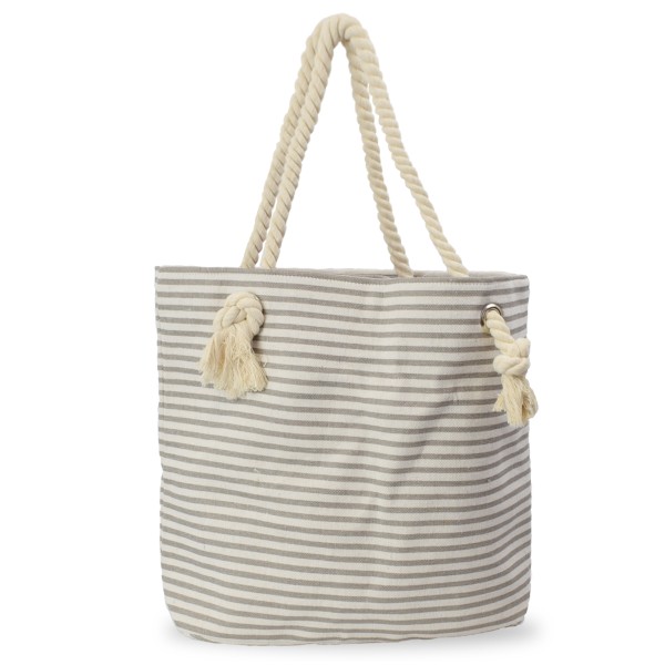 Sonia Originelli City Shopper "Rügen" maritim gestreift Koordinaten Canvas Lagerräumung