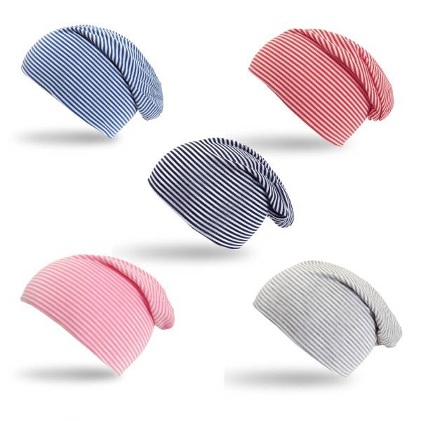 Sonia Originelli Beanie Mütze "Streifen UNI" Maritim Gestreift Jersey Kauf eins, bekomm eins gratis