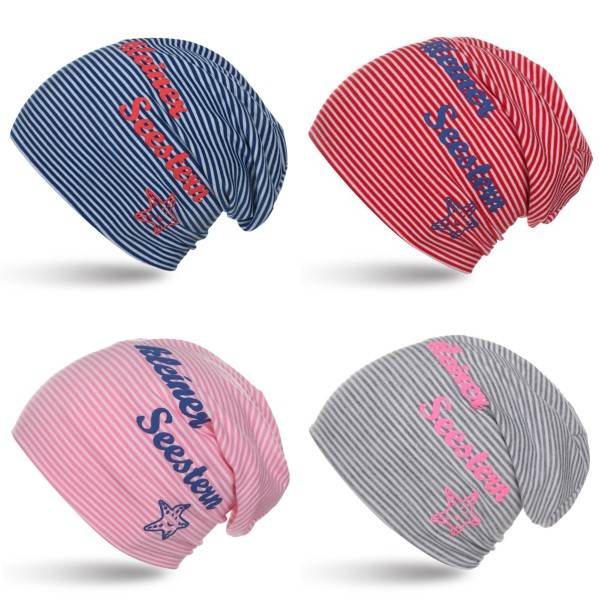 Sonia Originelli Beanie Mütze Kind "Kleiner Seestern" Maritim Streifen Wochenangebot