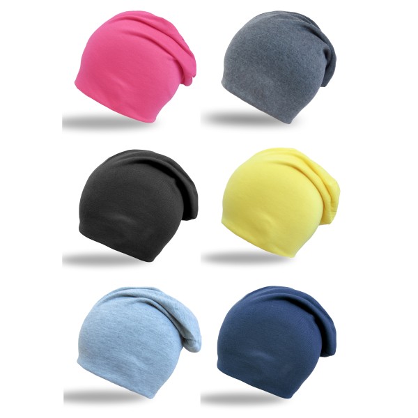 Sonia Originelli Beanie Mütze unifarben Jersey einfarbig leicht und angenehm zu tragen 50% Rabatt für begrenzte Zeit