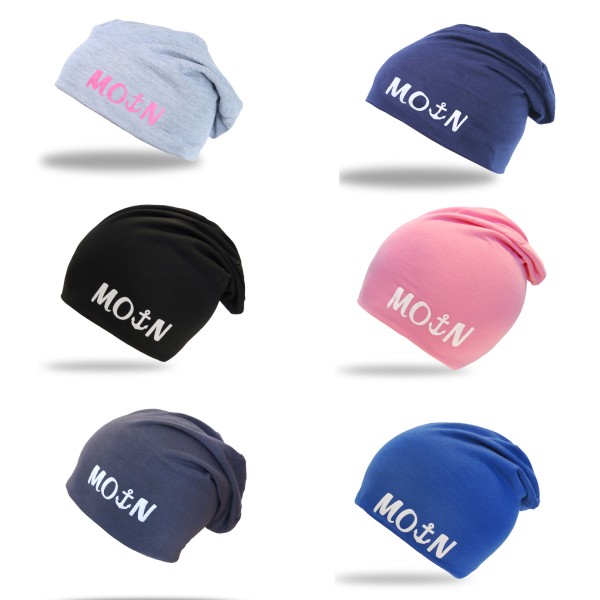 Sonia Originelli Beanie Mütze unifarben mit MOIN Aufdruck Anker maritim Jersey Unisex Rabatte dieses Monats