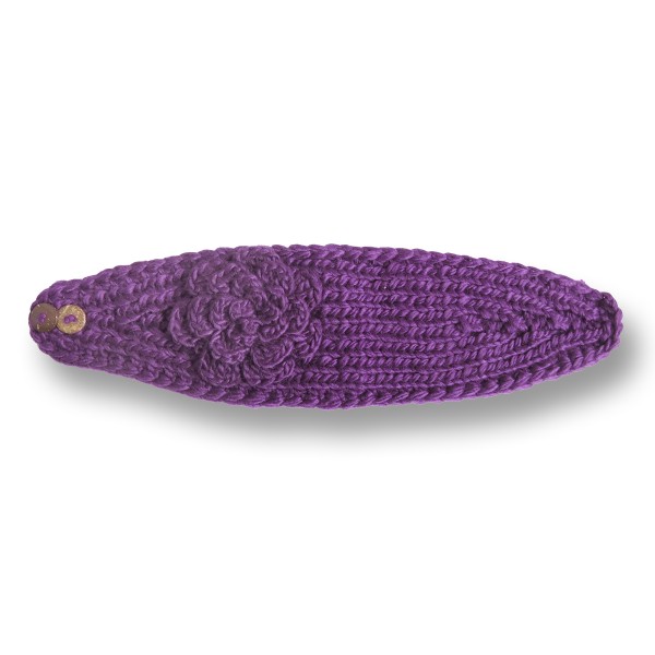 Sonia Originelli Damen Stirnband grob gestrickt mit Blumenapplikation und Knöpfen Begrenztes Angebot