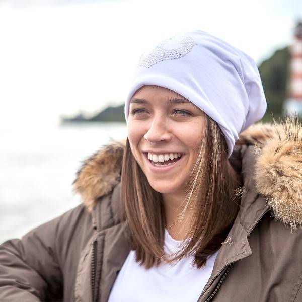 Sonia Originelli Fleece Beanie "Stern Strass" Steinchen Glitzer Übergangsmütze Valentinstagsangebot