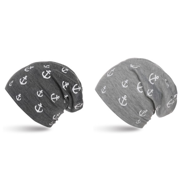 Sonia Originelli Kinder Beanie "Mini Anker" Maritim Mütze Overall Print Große Rabatte