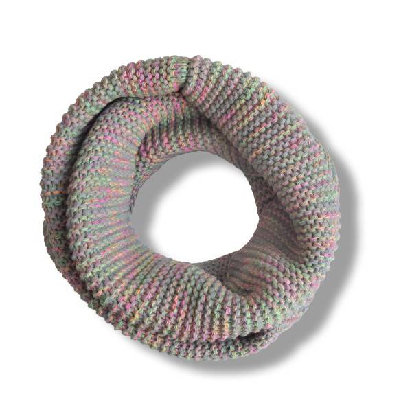 Sonia Originelli Strickset Bommelmütze und Schlauchschal mit neon Details Letzte 3 Tage