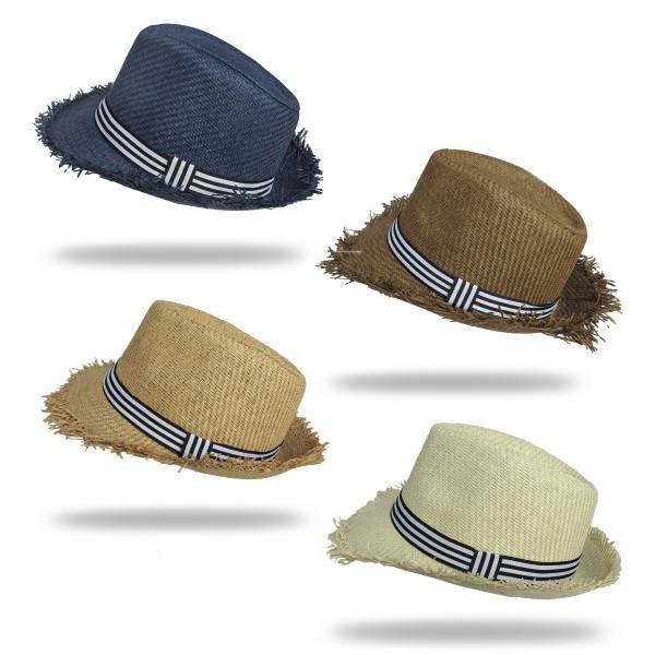 Sonia Originelli Strohhut Sommerhut Strand Fransen Damen Herren Unisex Streifen Neueste Stile