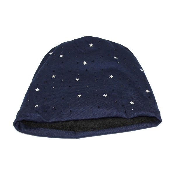 Sonia Originelli Winter Beanie Mütze "Strass Sternchen" Teddyfell Futter Letzter Tag