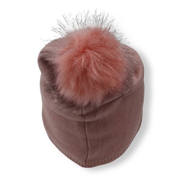 Sonia Originelli Winter Beanie Mütze mit Glitzerfasern und Kunstfell Bommel Bis zu 50% Rabatt