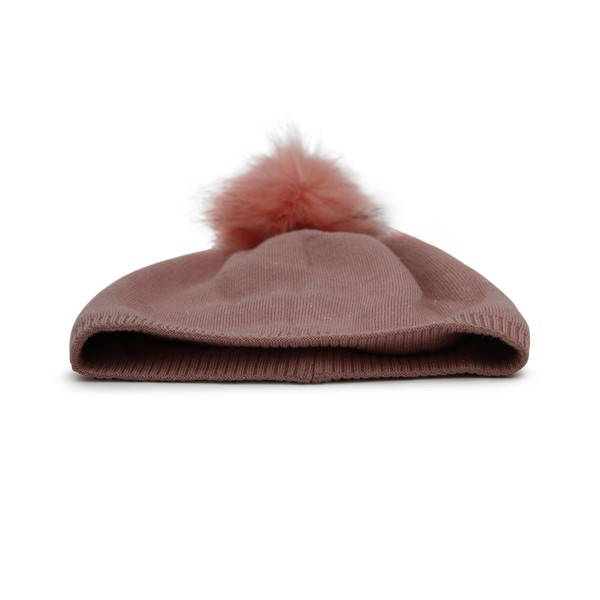 Sonia Originelli Winter Beanie Mütze mit Glitzerfasern und Kunstfell Bommel Bis zu 50% Rabatt