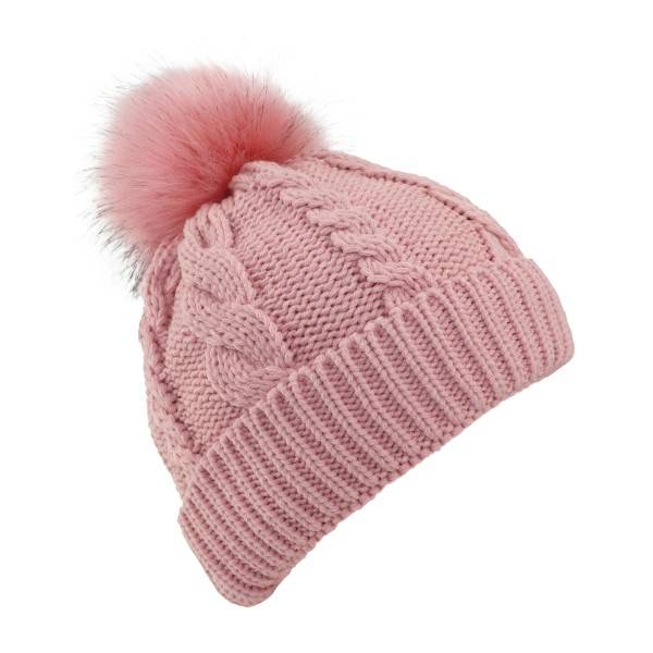 Sonia Originelli Winter Beanie Mütze Zopfmuster XL Bommel Teddyfell Bis zu 65% Rabatt