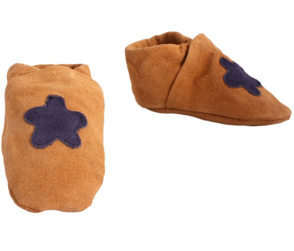 Sonia Originelli Kleinkinder Baby Wildlederhausschuh "Blume" Echt Leder zollfrei