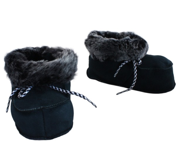 Sonia Originelli SET Baby Kleinkinder Hausschuhe Fäustel "Wölckchen" Lammfell Leder Auslauf