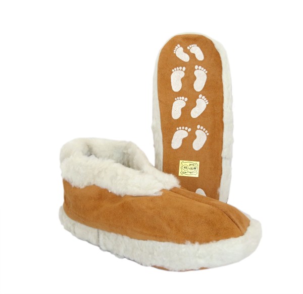 Sonia Originelli Wildlederhausschuh Wildleder Webpelzfutter Anti Rutsch Sohle Verkauf