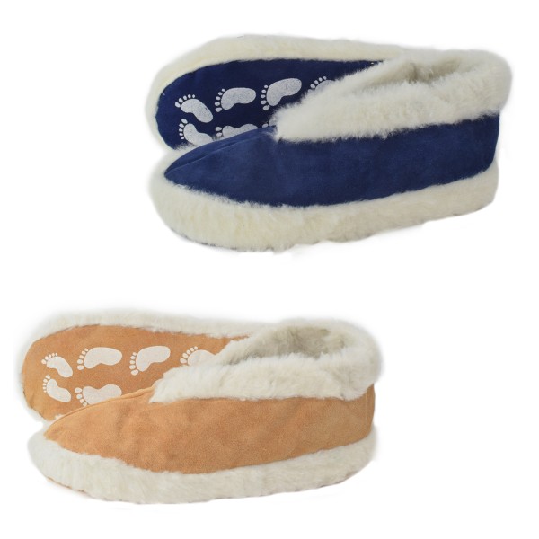 Sonia Originelli Wildlederhausschuh Wildleder Webpelzfutter Anti Rutsch Sohle Verkauf