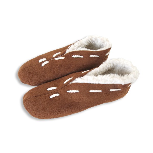 Sonia Originelli Wildlederhausschuh ABS Stopper Veggie Lederoptik braun Kostenloser Versand