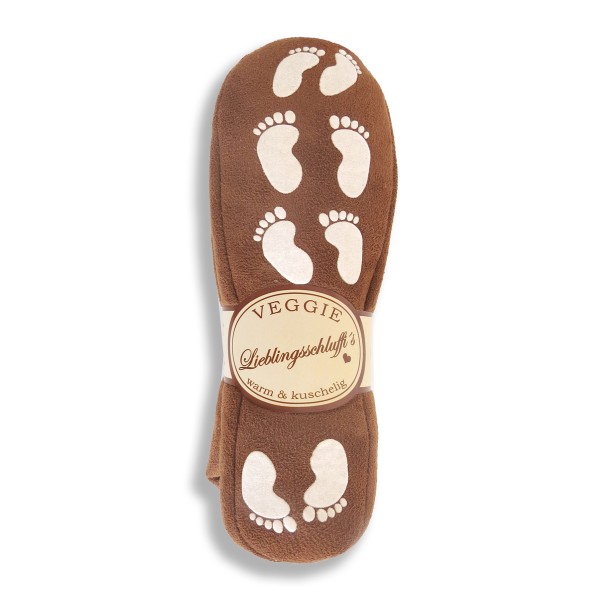 Sonia Originelli Wildlederhausschuh ABS Stopper Veggie Lederoptik braun Kostenloser Versand
