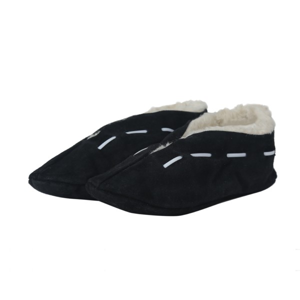 Sonia Originelli Wildlederhausschuh Echt Leder Kuschelfell Wolle Puschen