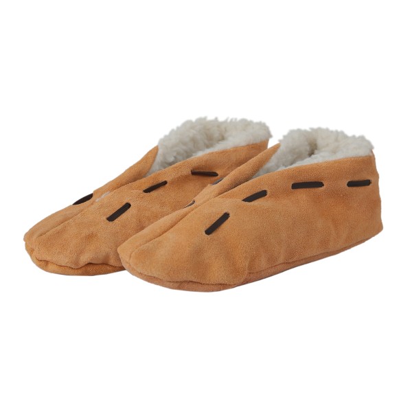 Sonia Originelli Wildlederhausschuh echt Leder Puschen Schluffis Hausschuhe beige natur