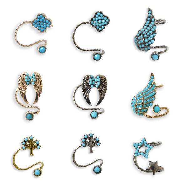 Sonia Originelli Ohrklips Ohrringe Ohrschmuck Türkis Modeschmuck Zeitlich begrenztes Angebot