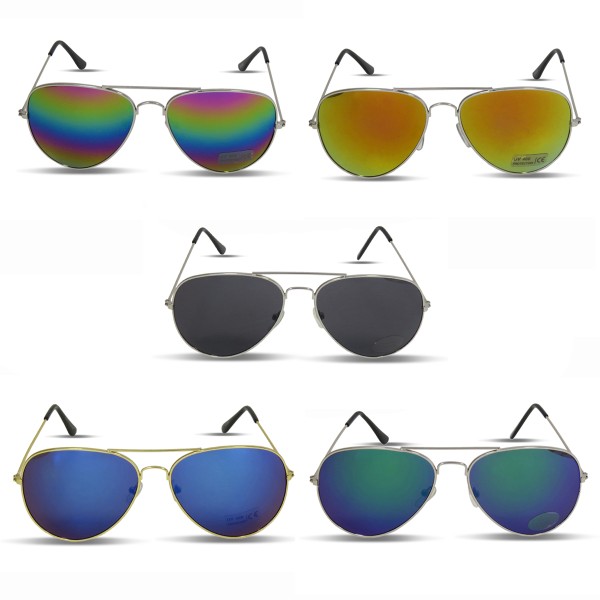 Sonia Originelli Sonnenbrille "Pilot" Partybrille Spaß Verspiegelt Brille Fasching Bestseller